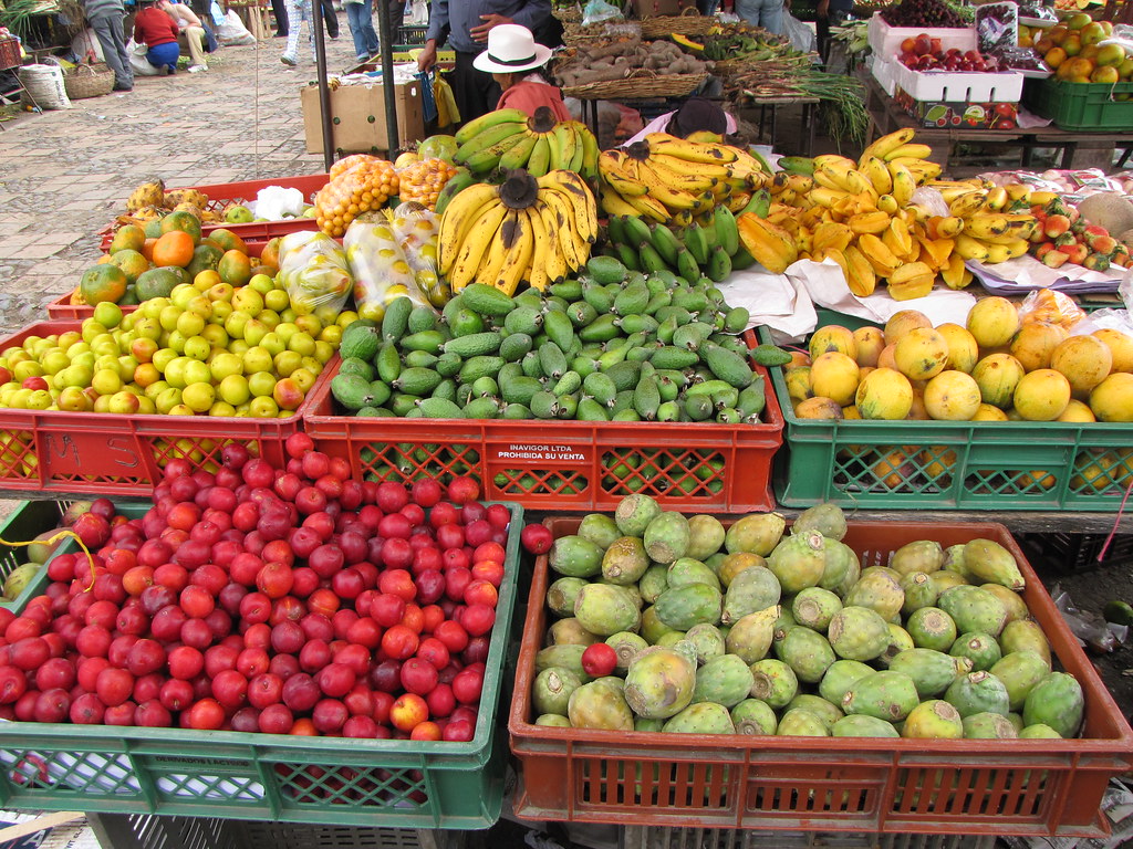 Fruit stall at a Colombian market