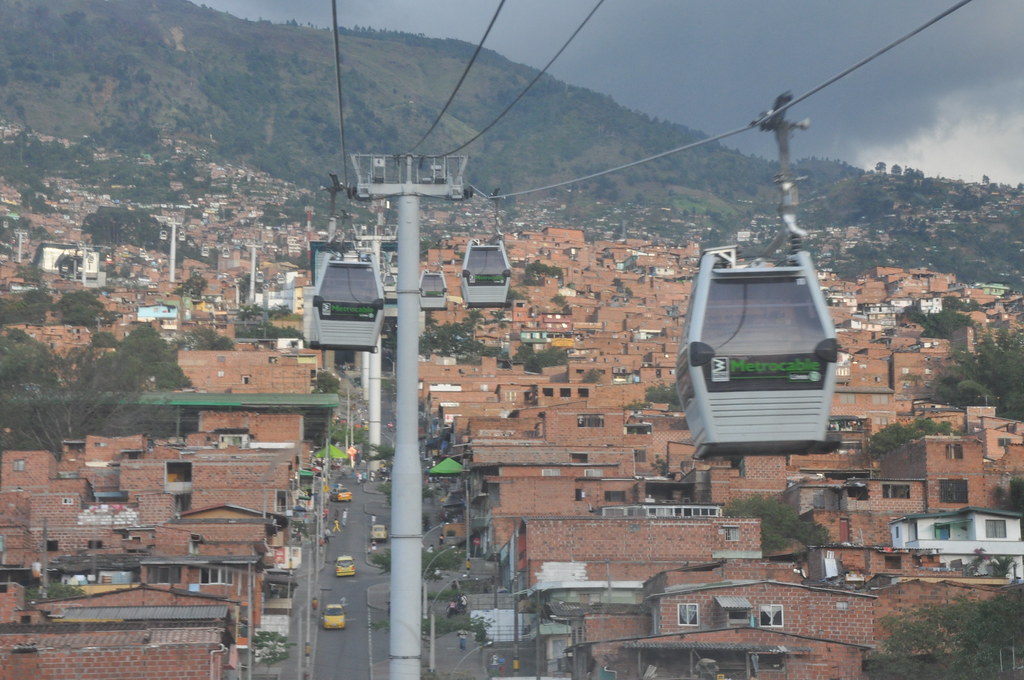 Medellín metro and cable car, public transportation system