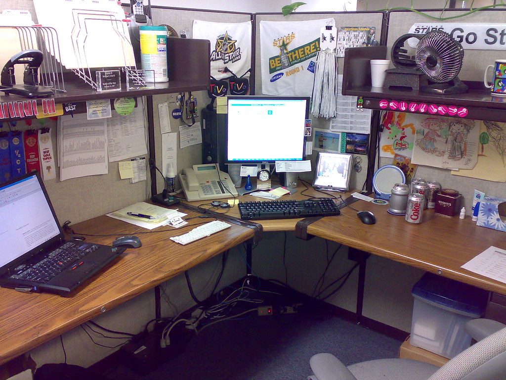Laptop and headphones on a desk